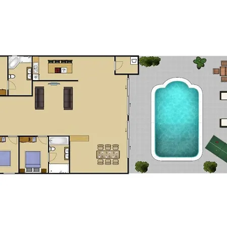 Villa Playa Blanca Sleeps 6 Pool Air Con Wifi *